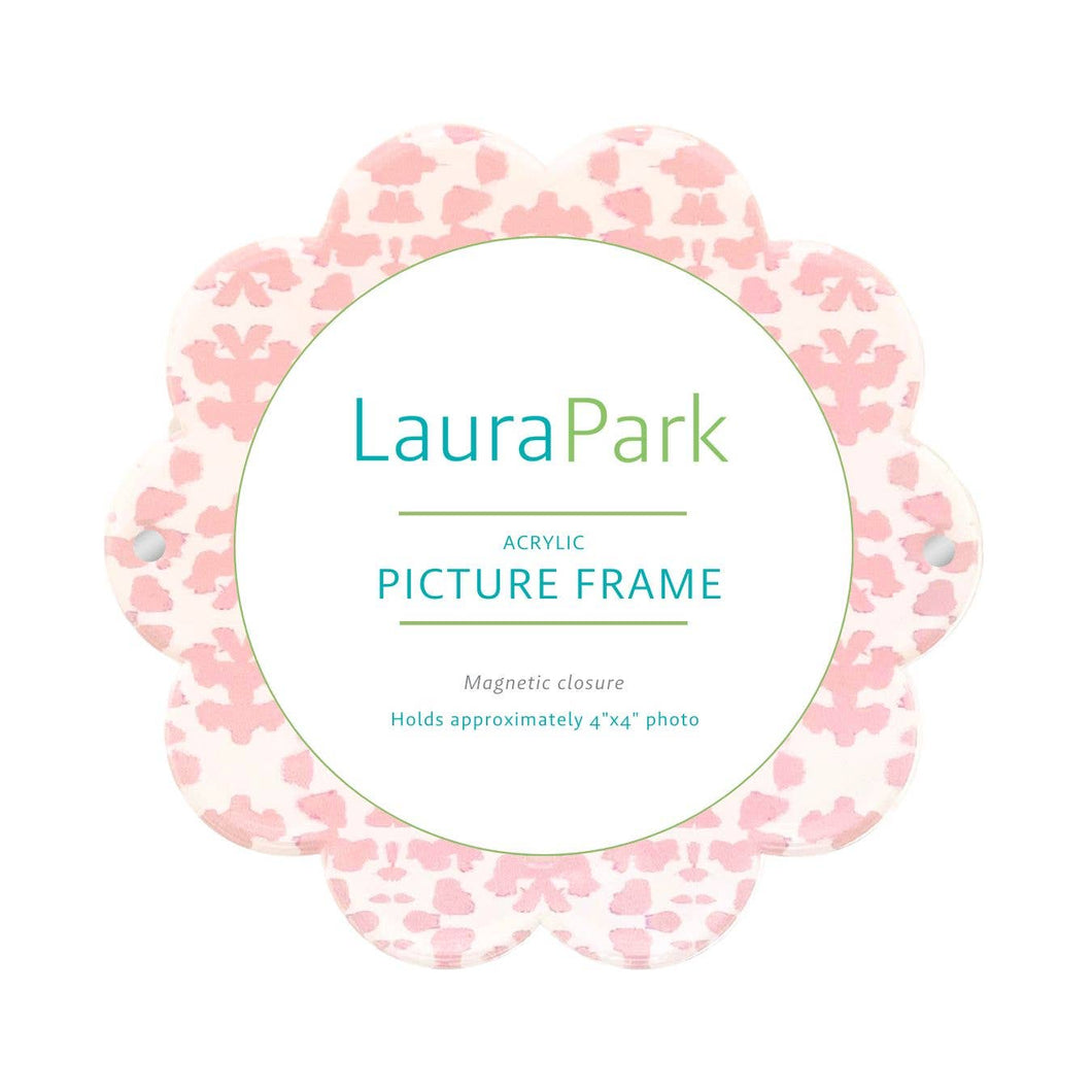Chintz Rose Acrylic Round Picture Frame