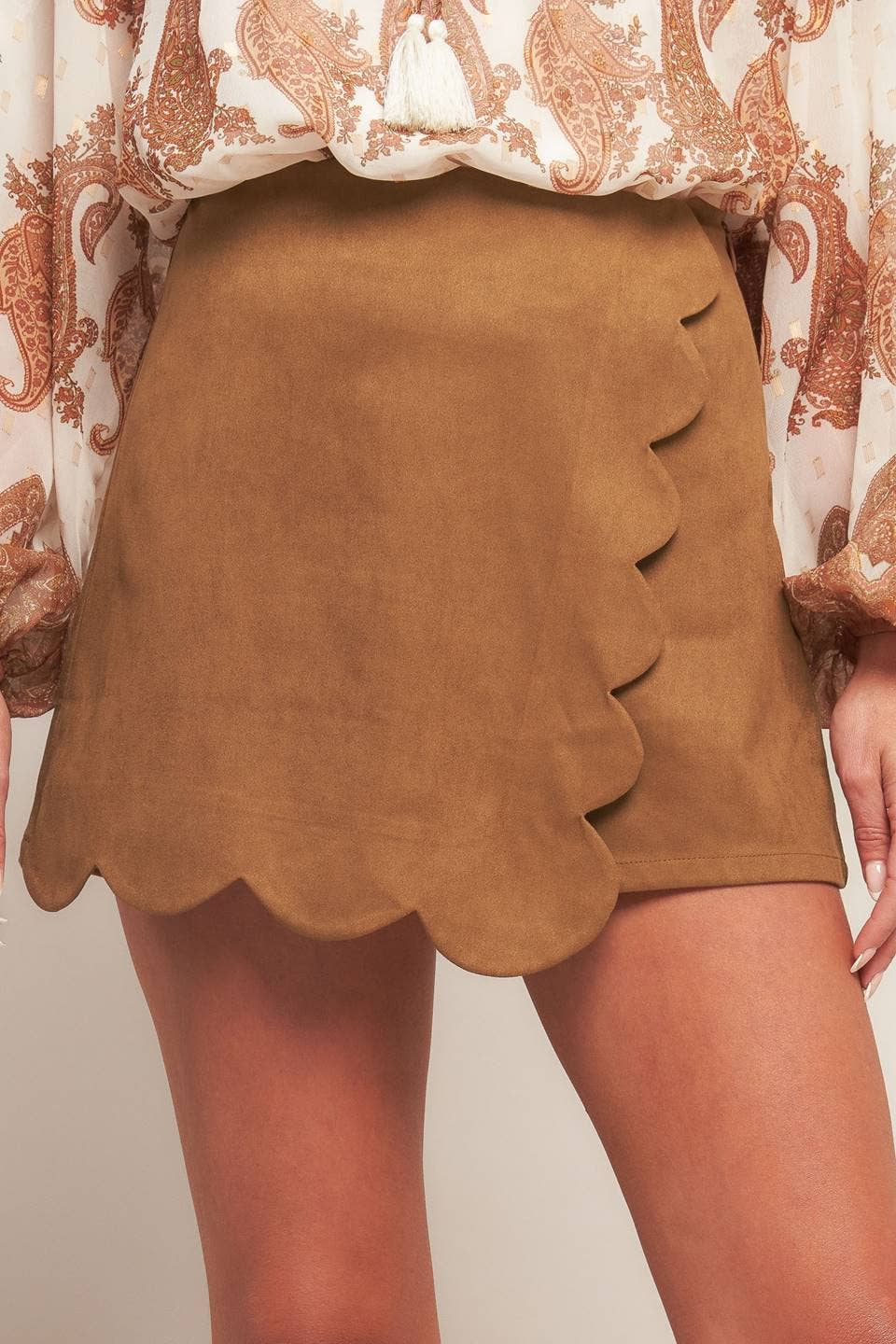 A faux suede skort - IP8984