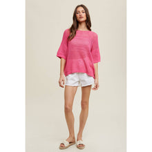 Load image into Gallery viewer, OPEN-KNIT DROP SHOULDER SWEATER
