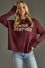 Load image into Gallery viewer, Wine Weather Sweater
