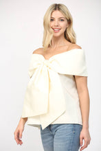 Load image into Gallery viewer, BIG BOW OFF THE SHOULDER TOP
