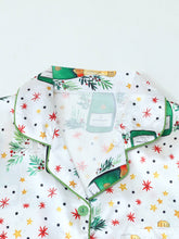 Load image into Gallery viewer, Bottle Star &amp; Goblet Print Comfy Pajama Set
