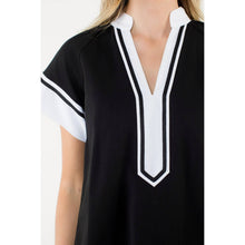 Load image into Gallery viewer, Contrast Trim Short Sleeve Top
