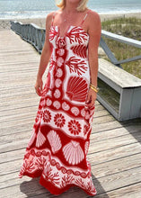 Load image into Gallery viewer, Resort Style Sea Creature Print Slip Dress
