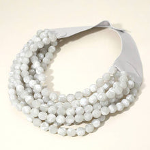 Load image into Gallery viewer, * CHUNKY BEADED LAYERED NECKLACE Faux leather neck magnetic
