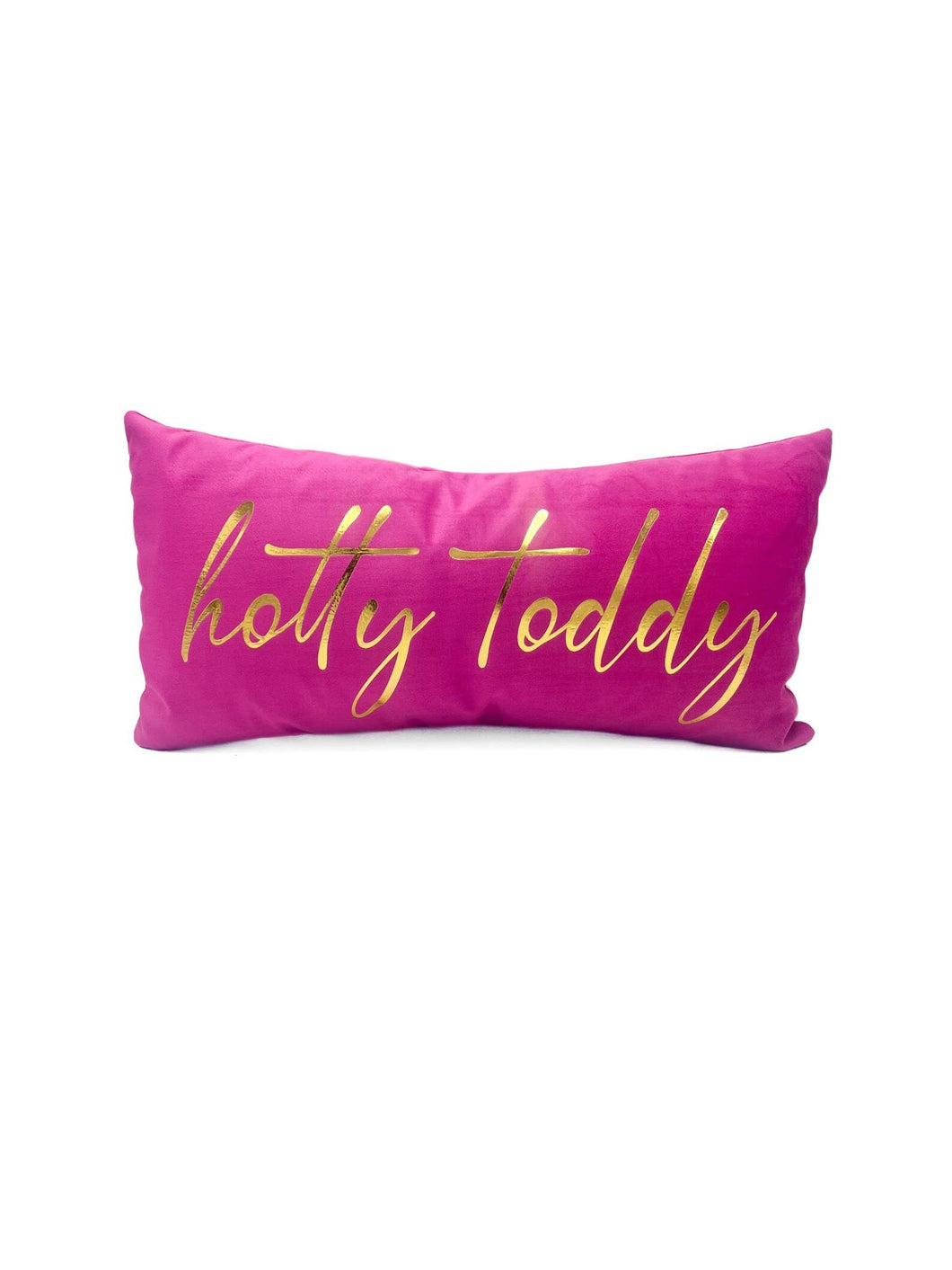 Fuchsia Velvet Gold Foil Hotty Toddy Pillow