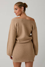 Load image into Gallery viewer, BOAT NECK SWEATER DRESS
