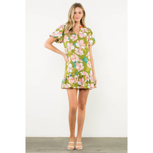Load image into Gallery viewer, Puff Sleeve Floral Print Dress
