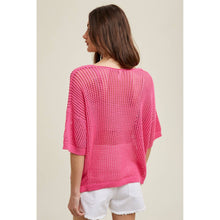 Load image into Gallery viewer, OPEN-KNIT DROP SHOULDER SWEATER
