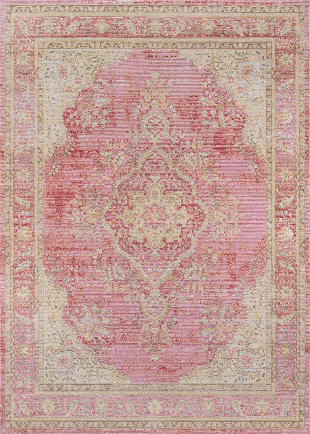 Momeni Isabella Pink Medallion Area Rug
