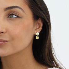 Load image into Gallery viewer, Stylish Medallion Disc Drop Earrings

