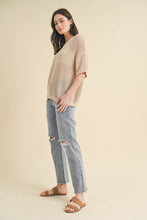 Load image into Gallery viewer, OPEN-KNIT DROP SHOULDER SWEATER
