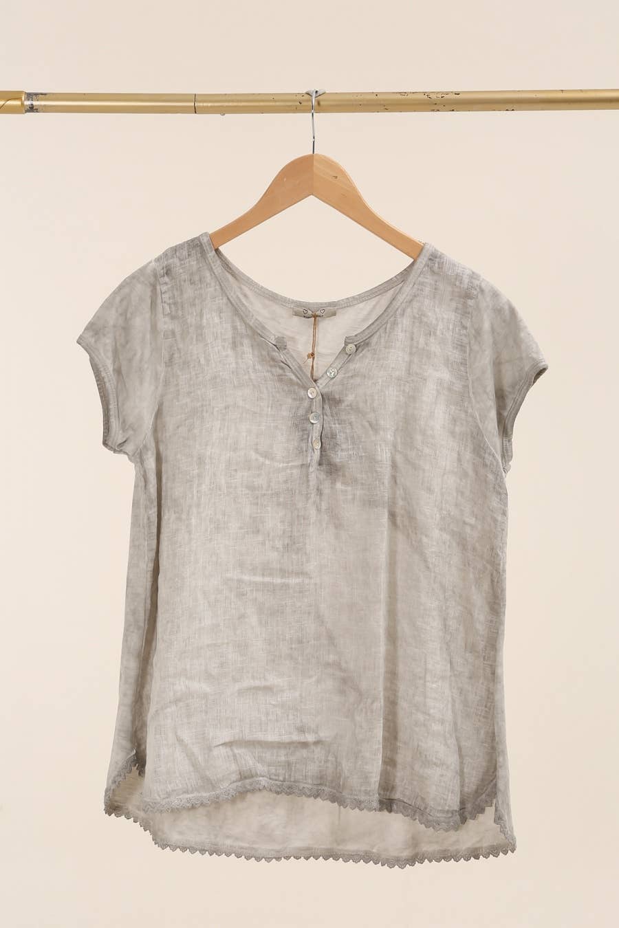 Front blouse 100% Linen back 95% cotton 5% elastane REF.3856
