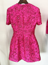 Load image into Gallery viewer, Jacquard Beading Short-sleeved Dress
