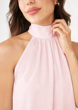 Load image into Gallery viewer, Rory Blush Satin Halter Top
