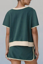 Load image into Gallery viewer, Colorblock Drop Shoulder T Shirt &amp; Skirt Set | S-XL
