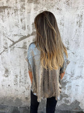 Load image into Gallery viewer, Smart Metallic Textured Button-down short sleeve blouse
