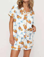 Load image into Gallery viewer, Bottle Star &amp; Goblet Print Comfy Pajama Set
