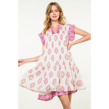 Load image into Gallery viewer, Sleeveless Pintuck Floral Print Dress
