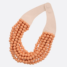 Load image into Gallery viewer, * CHUNKY BEADED LAYERED NECKLACE Faux leather neck magnetic
