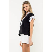 Load image into Gallery viewer, Contrast Trim Short Sleeve Top
