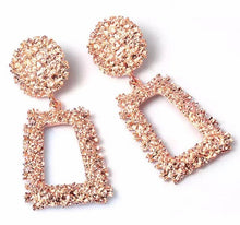 Load image into Gallery viewer, Luxe Aztec Rose Gold Earrings
