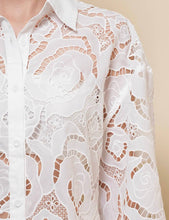 Load image into Gallery viewer, Ladies Hallow Out Botton Down Shirt Shorts 2PCS Set SKST50314
