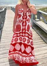 Load image into Gallery viewer, Resort Style Sea Creature Print Slip Dress
