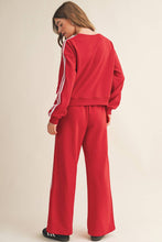 Load image into Gallery viewer, Stripe Cropped Top &amp; Wide Leg Pants 2pcs Set | S-XL
