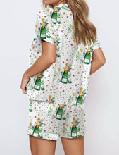 Load image into Gallery viewer, Bottle Star &amp; Goblet Print Comfy Pajama Set
