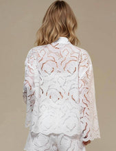 Load image into Gallery viewer, Ladies Hallow Out Botton Down Shirt Shorts 2PCS Set SKST50314
