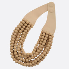 Load image into Gallery viewer, * CHUNKY BEADED LAYERED NECKLACE Faux leather neck magnetic
