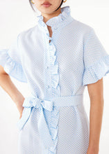 Load image into Gallery viewer, Katie Dress Light Blue Tufted Cotton
