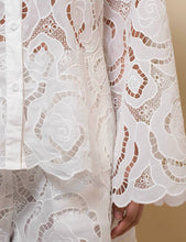 Load image into Gallery viewer, Ladies Hallow Out Botton Down Shirt Shorts 2PCS Set SKST50314
