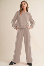 Load image into Gallery viewer, Stripe Cropped Top &amp; Wide Leg Pants 2pcs Set | S-XL
