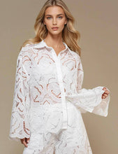Load image into Gallery viewer, Ladies Hallow Out Botton Down Shirt Shorts 2PCS Set SKST50314
